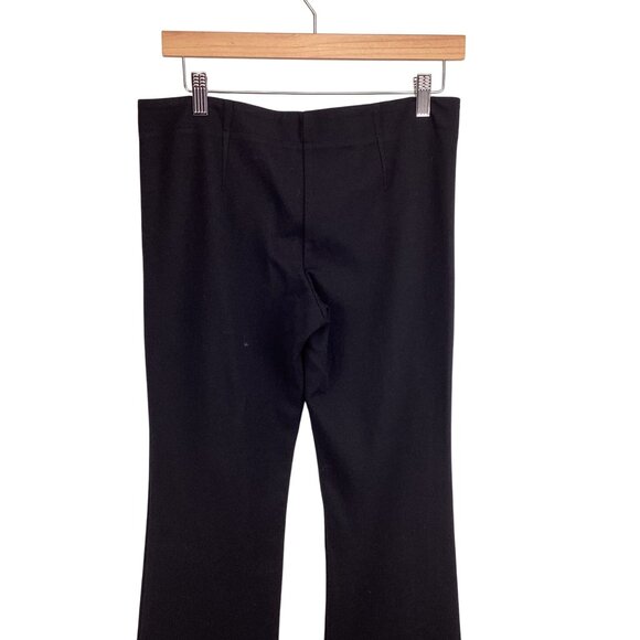 Theory Pants Size 6 Black Briella Craze Flare Trousers Stretch Pockets - Picture 5 of 9